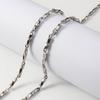 Titanium Steel Twisted Link Chain Necklace Men Women Geometric Pendant Minimalist Locket Choker Style