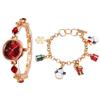 Ladies' Watch and Bracelet Set 2026 Crystal Quartz Watch Stainless Steel Waterproof Gift for Women Girlfriend Wife Mother Female Friend