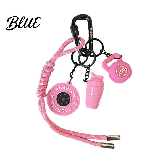 Fitness Enthusiast Keychain Weightlifting Equipment Charm with Keyring Weight Plate