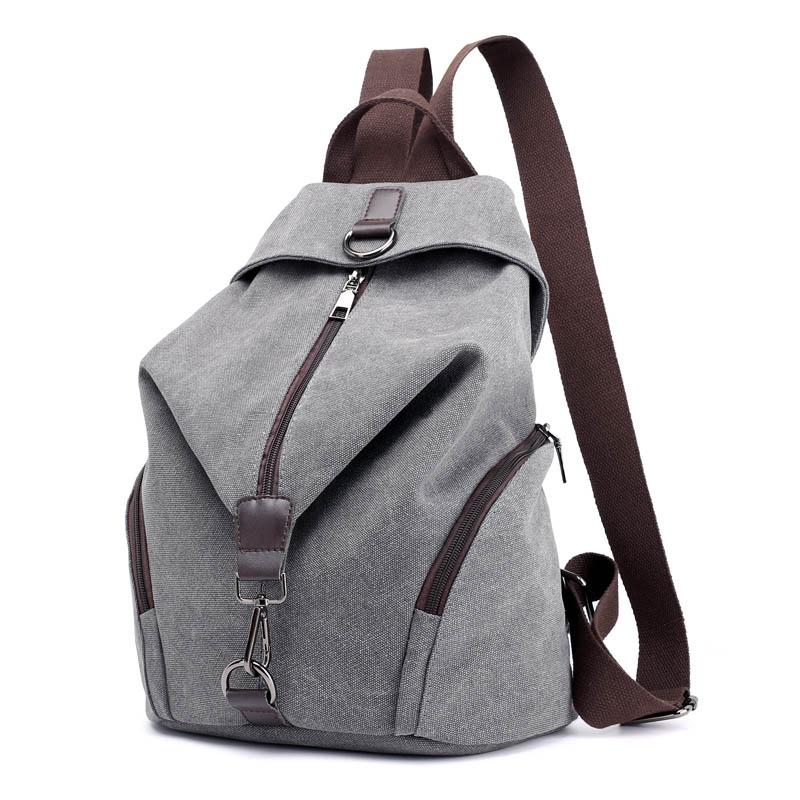 Fashion Canvas Female Backpack Multifuction Casual Backpack For Teenager Girls New Summer Women Large Capacity Shoulder Bag