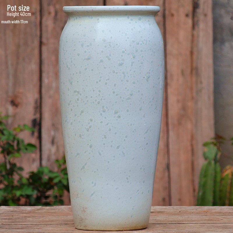 Retro Ceramic Wide Mouth Flower Pot - Tree Trunk Design for Succulents, Bougainvillea, Hydrangea, Roses  