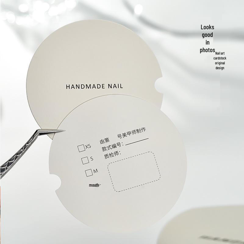 

Круглая носимая коробка для хранения и демонстрации нейл-арта - Свежий и простой стиль