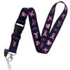 5pcs Support Phone Holder Ribbon Lanyard Neck Strap Quick Release Buckle for Keys and Phones Awareness Accessories