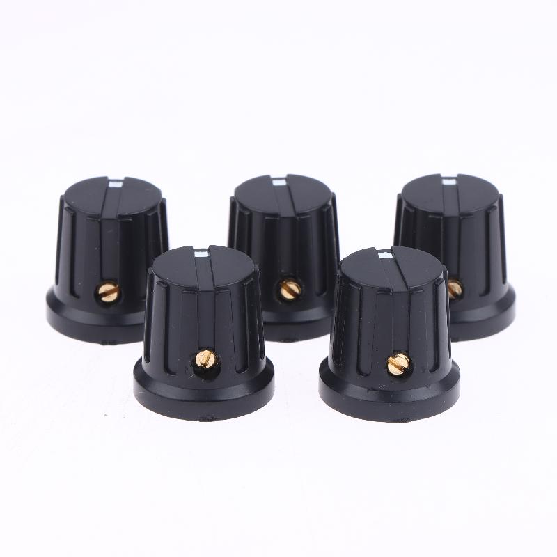 5Pcs Pn-8F 16*14.5Mm Striped Plastic Knob Cap With Copper Core Electronic Instrument Switch Caps Inner Hole 6.35Mm