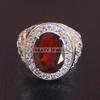Garnet Oval Cut Gemstone With 925 Sterling Silver Ring For Men's #B67 JL375671365664