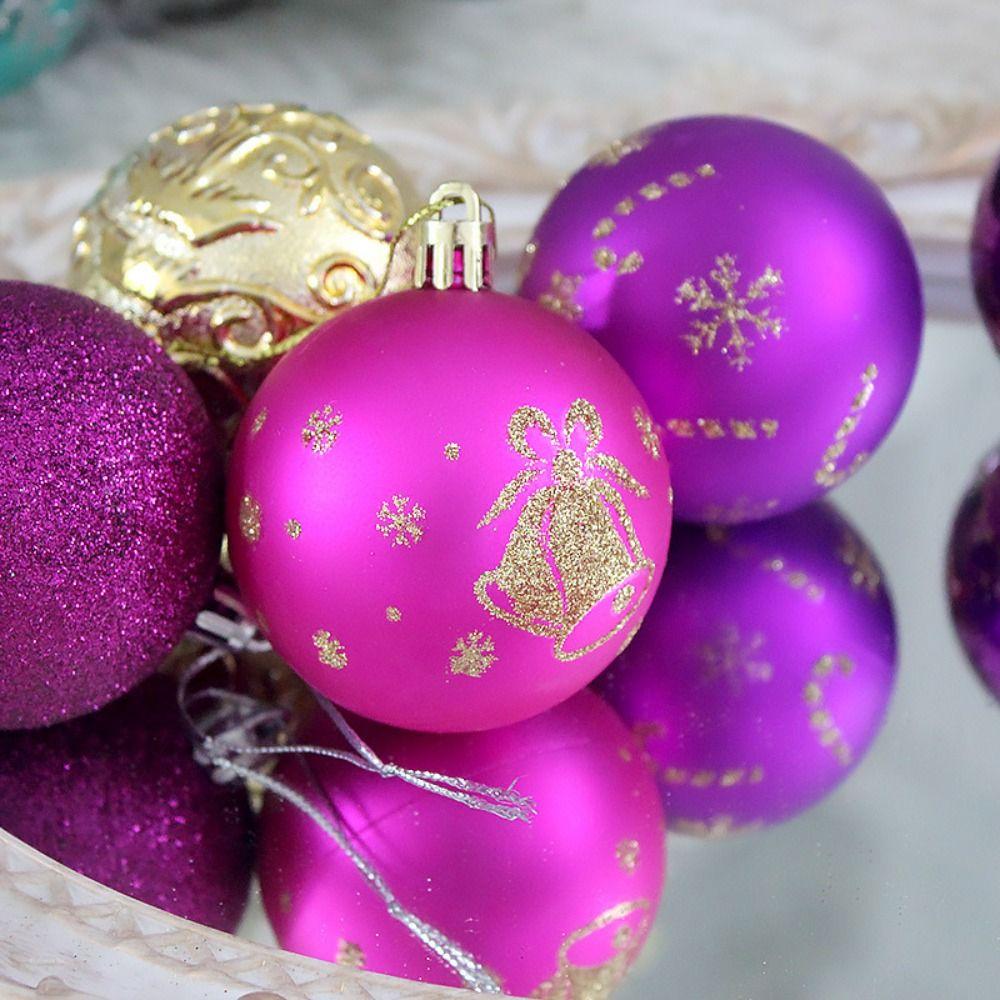 40PCS Durable Plastic Christmas Ball Set Multicolor 6cm Christmas Tree Balls Suspensable Xmas Baubles Storefront