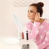 Abigail Rechargeable Travel Makeup Mirror with LED Light 8 Foldable Stand 3 Color Lighting Travel Mirror. Dimmable Lightweight