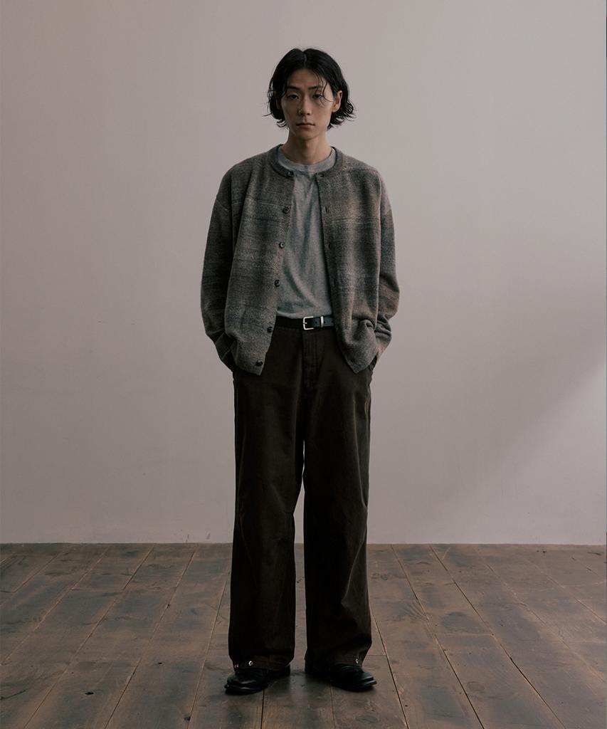 Hooves Gradient Round Wool Cardigan [Coyote]