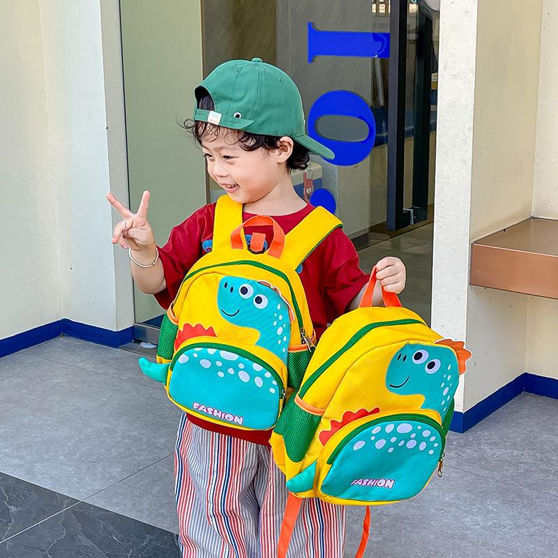 Anti-Lost Children'S Schoolbag Cartoon Dinosaur Kindergarten Children'S Lightweight Backpack Boys And Girls Travel Bag