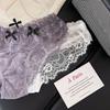 Japanese Style Thong for Women Low Waist Mini Bow Underpants Sweet Bowknot Lace Panties  Female