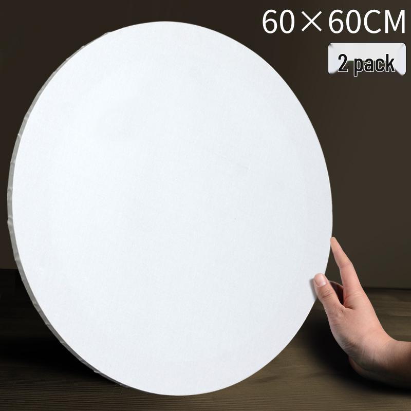 Round Wooden Oil Painting Frame with Hand-Painted Canvas for Beginners