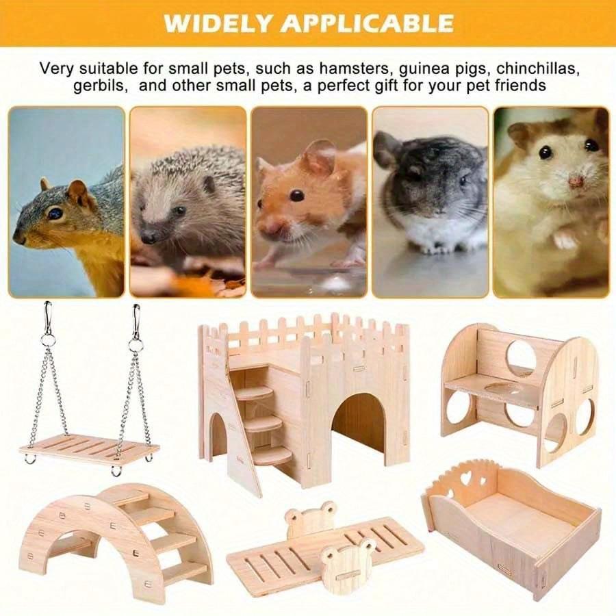 1pc Hamster Toys, Hiding House Swing Seesaw Training Toys, Suitable For Gerbils, Mice, Dwarf Hamsters