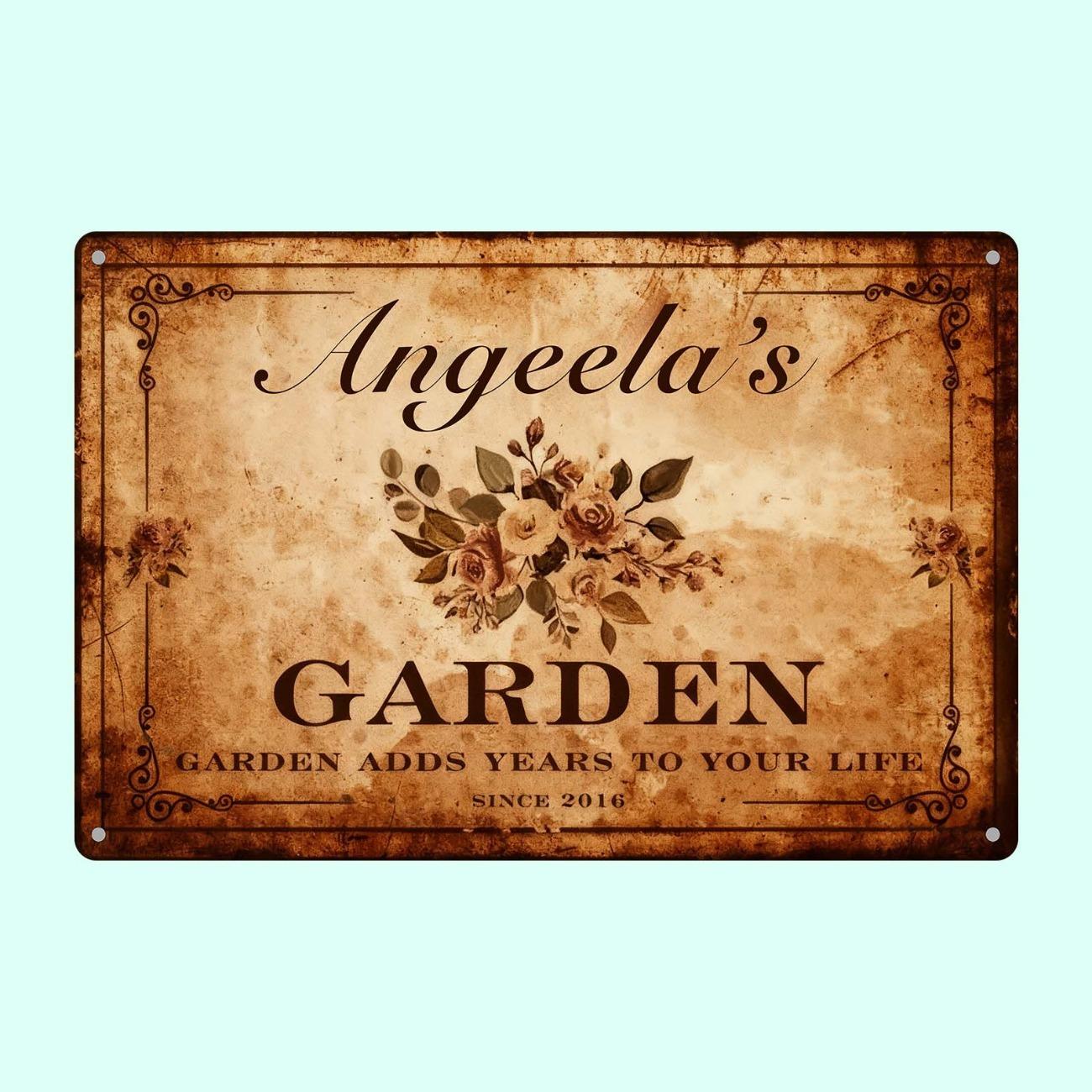 

Personalized Vintage Tin Sign Metal Poster Retro Wall Art Home Pub Bar Garage Decor коричневий