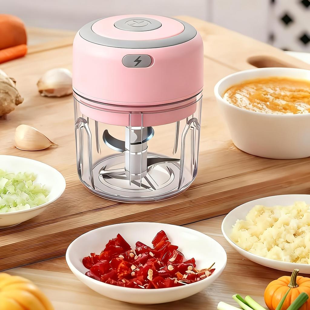 Electric Garlic Chopper, USB Charging Masher, Suitable for Garlic, Ginger, Onions, Vegetables
