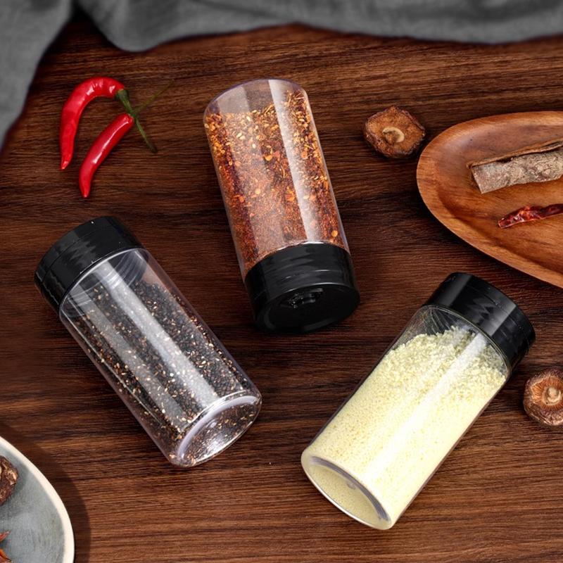 1/5 szt. Przezroczysta butelka na przyprawy Słoiczki do przypraw Słoik na pieprz z pokrywką Dozownik do przypraw BBQ Pojemnik kuchenny do przechowywania proszku