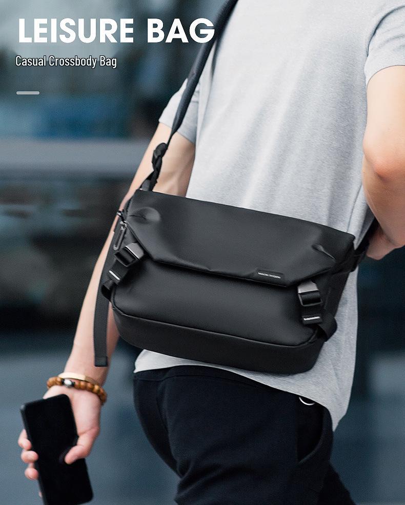 Marco Leiden Umhängetasche: Herren Trendy Wasserabweisende Umhängetasche, Modische Lässige Messenger Tasche für Studenten.
