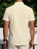 Printe Esign – Not Texture Men's Yellow and White Striped Short-Sleeve Shirt with Blue Daisy Print, Fresh and Casual Top, New Summer Fashion Versatile