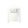 EA7 Logo Buchstaben und Zahlen Aufdruck Rundhals Langarm Sweatshirt Herren sweatshirt Weiß 3LPM44-PJFGZ-1100