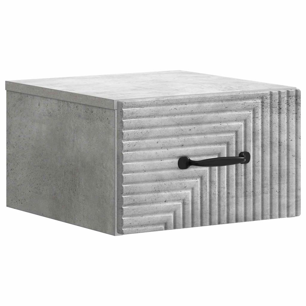 Wall Mounted Nightstand 2 pcs Concrete Grey 34.5 x 33 x 20 cm