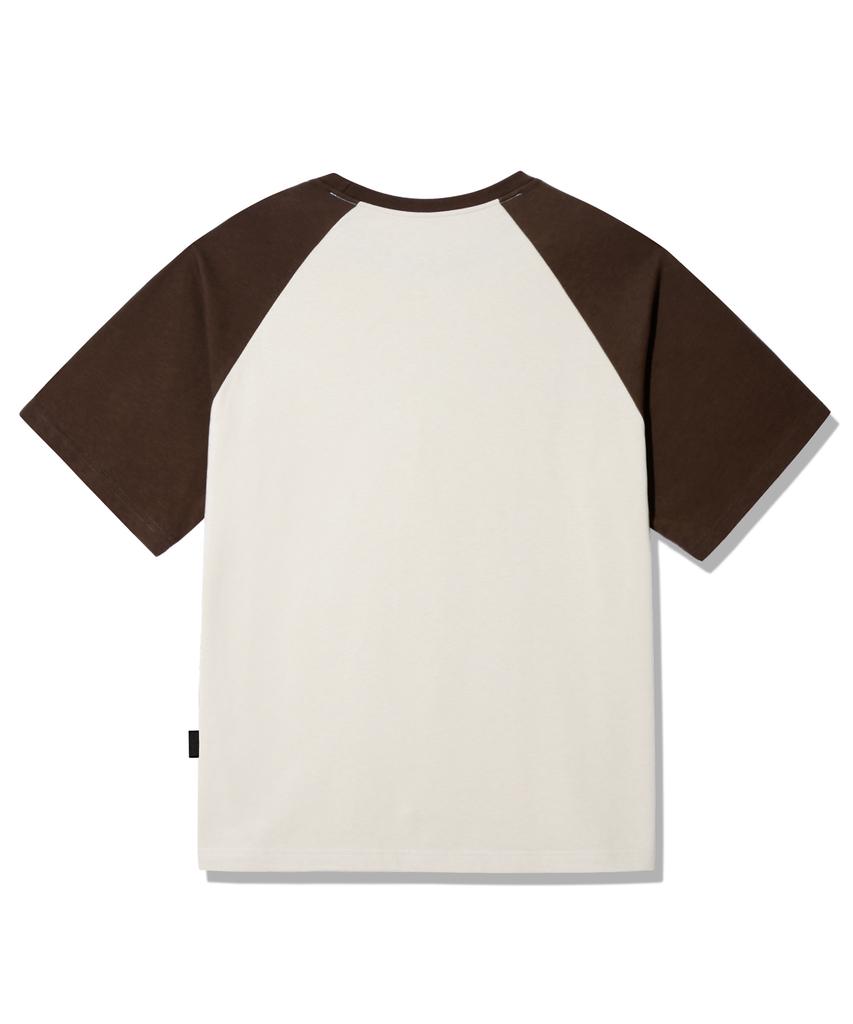 TRILLION Skateboard Pigment Graphic Raglan Short Sleeve_Brown