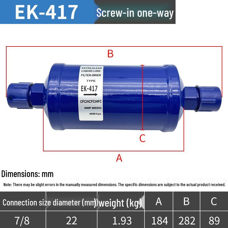 Central Air Conditioning Cold Storage Dryer Filter Unit - Refrigeration Accessories 083/084