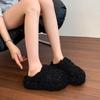 Women's Winter Padded Warm Cold Thick Bottom Lightweight Hiking Waterproof Non-slip Sports and Leisure Plush Cotton Slippers