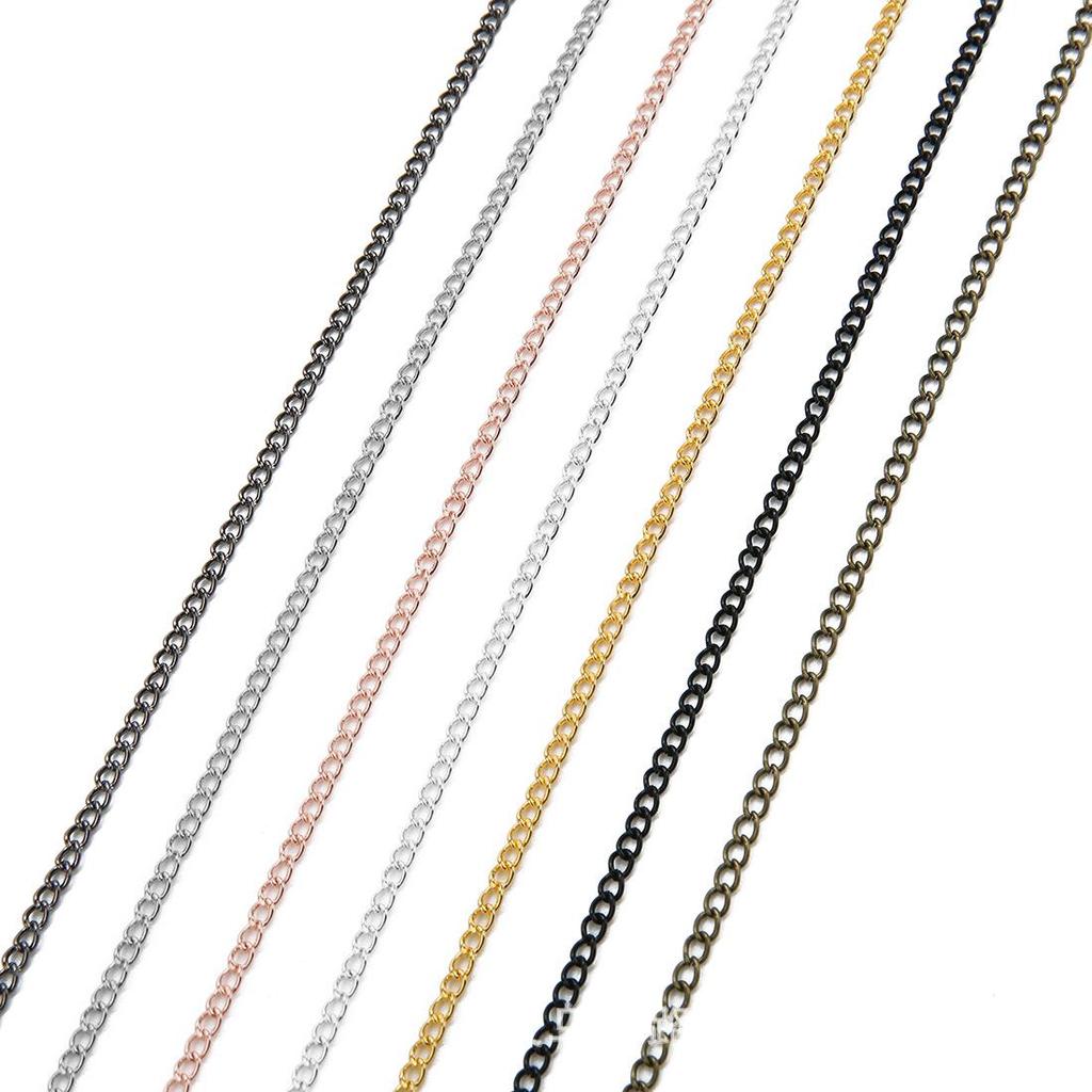 Οβάλ Επιμεταλλωμένη Σιδερένια Αλυσίδα Κρεμαστό Κορδόνι Κολιέ DIY Ημιτελής Μεταλλική Αλυσίδα.