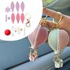 DIY Sewing Keychain Kit Bag Charm Making Party Favors Cute Keyring Colorful Air Balloon Pendant