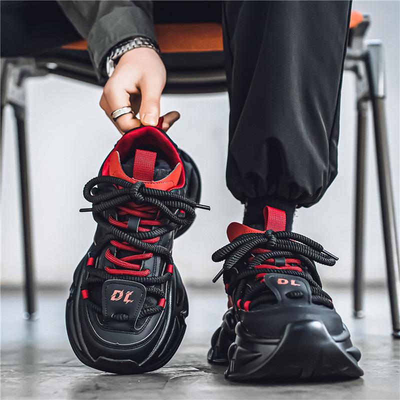 

Новые Роскошные Мужские Кроссовки На Толстой Подошве Высокие Модные Повседневные Туфли На Мягкой Подошве Удобные Универсальные Дышащие Спортивные Беговые Кроссовки 44