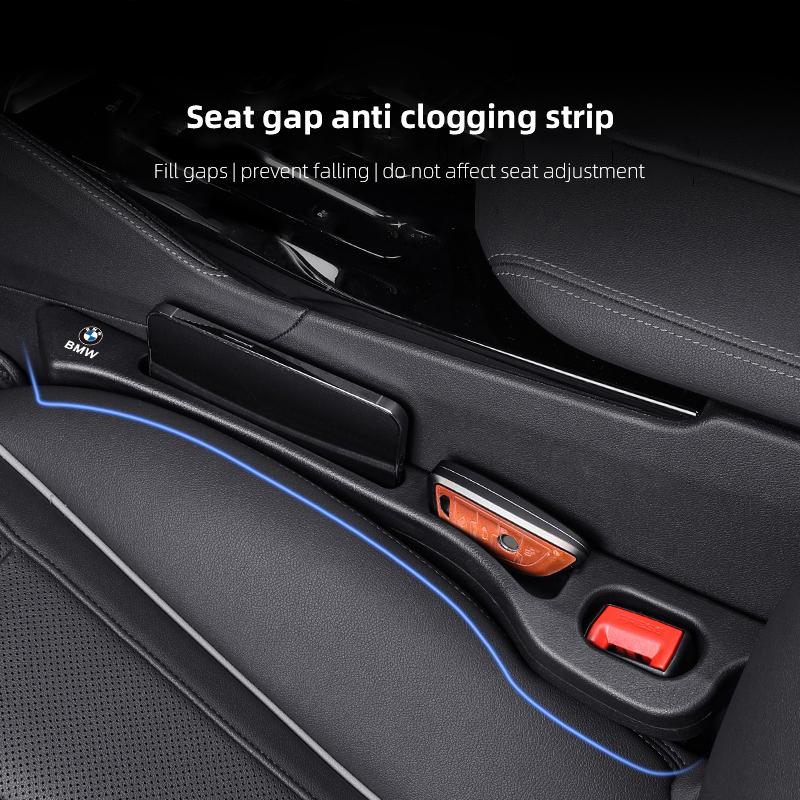 2Pcs Car Seat Gap Filler Strip Auto Key Phone Storage Accessories For BMW Performance E28 E30 E34 E53 E61 E62 E95 E46 E60 E90 HX9