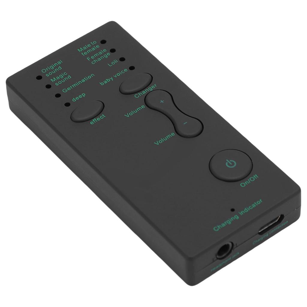 Portable Voice Changer,   Mixer with 3.5mm Interface, 8 Voice Modes,   Mixer, USB Rechargeable Small Sound Effect Machine for Live Chat Sing f