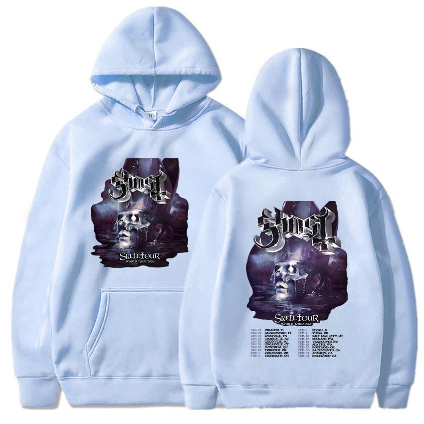 Ghost Skeletour World Tour 2026 North American Hoodies Long Sleeve Men Women Winter Sweatshirts Rock Band Graphic Print Pullover