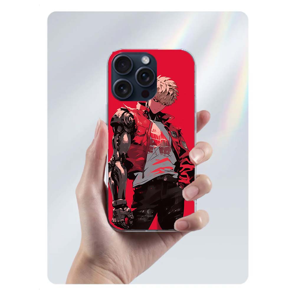 

Punch Genos Clear Phone Case For Iphone 17 Air 16 Pro Max 15 Pro 14 Plus 17E 16E 11 13 12 Mini Cover Cases Fundas Cell TPU Capa iPhone 13 Pro Max