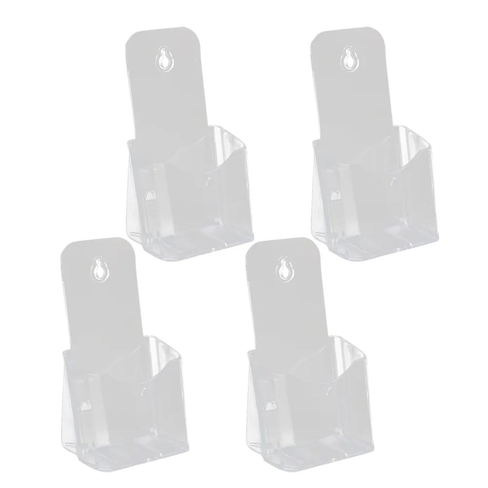 4 Pcs Acrylic Literature Holder Flyer Pamphlet Rack Acrylic Display Stand Acrylic Brochure Stand Flyer Holder Rack