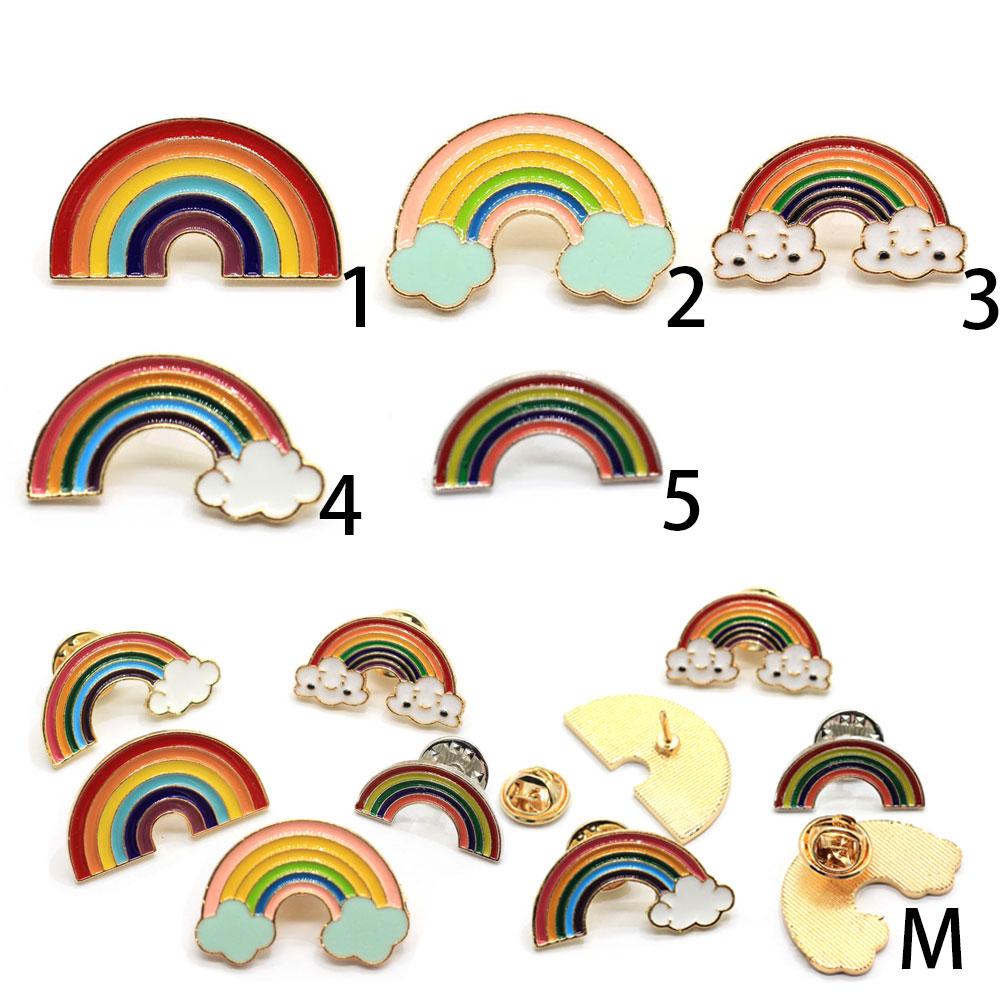 Custom Gradient Enamel Pins Rainbow Brooch for Lapel Badge Bag Jewelry Gift for Friend