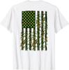 American Flag Corn Field Farmer Patriotic (on Back) T-Shirt