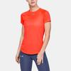 Under Armour Qualifier HexDelta Short Sleeve T-Shirt Women Tops Plasma-Red 1326504-836