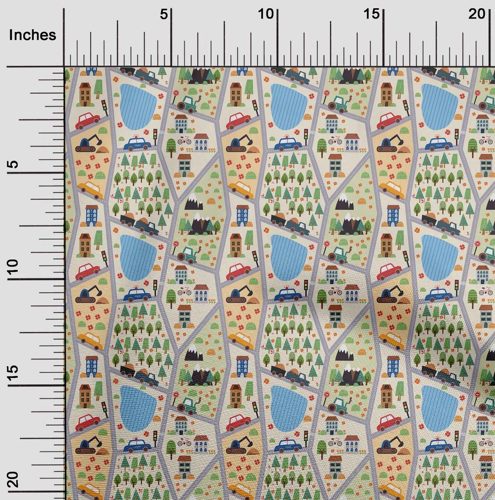 oneOone Cotton Flex Forest Green Fabric Travel Sewing Craft Projects Fabric Prints By Yard 40 Inch