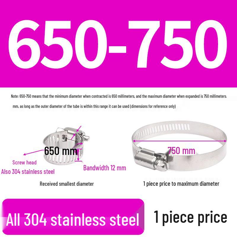 304 Edelstahl Schwerlast Schlauch- und Rohrschelle Clip