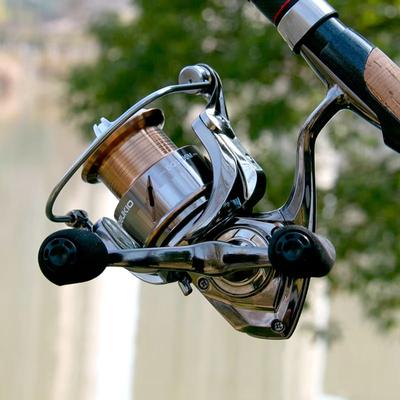 DEUKIO New All Metal Spinning Reel Double Handle,5.6:1 Gear Ratio,17LB Max Drag,CNC Spool,Fishing Reel for Freshwater Saltwater