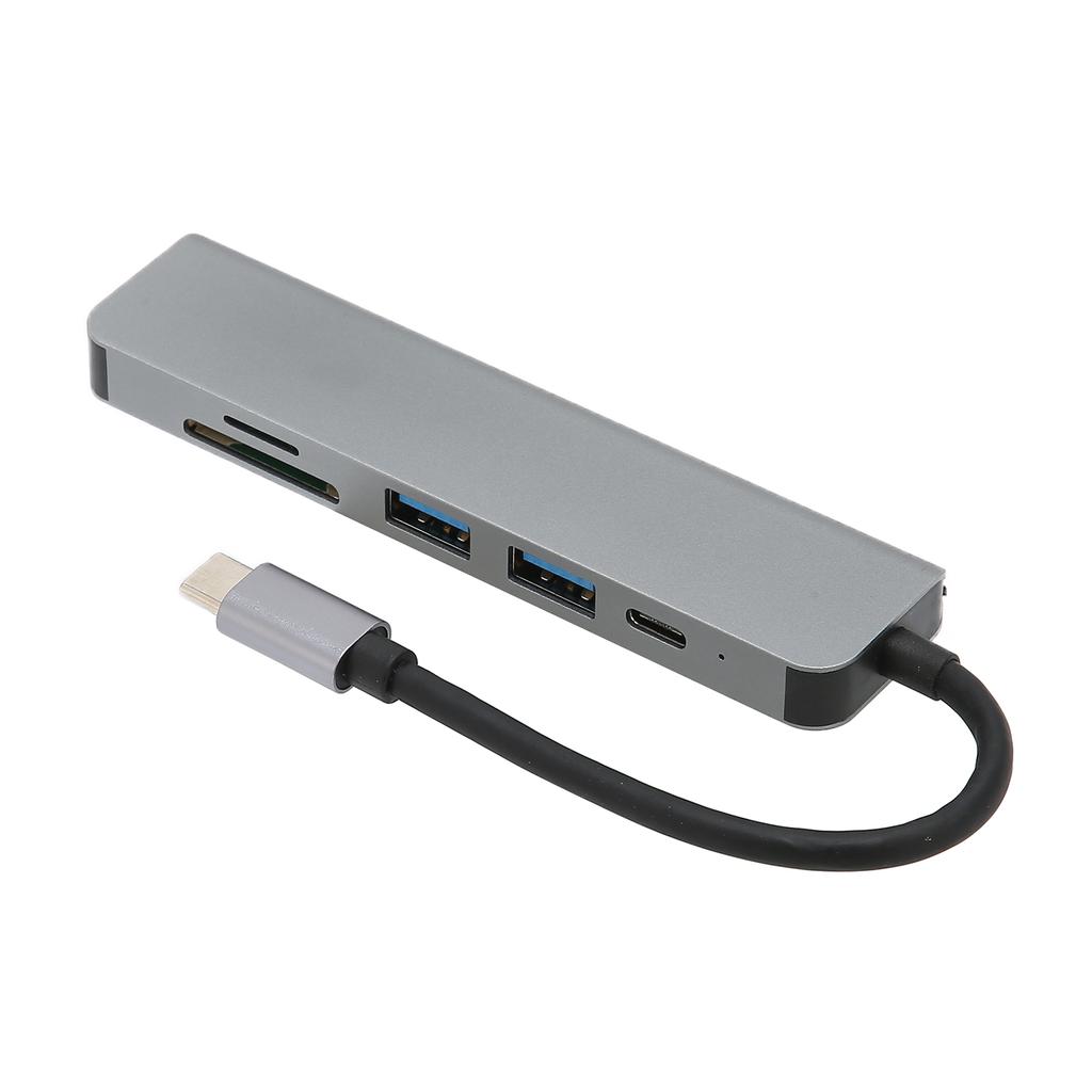 Docking Station Multifunctional 6 In 1 Aluminum Alloy USB Expansion Dock for Type C Channel
