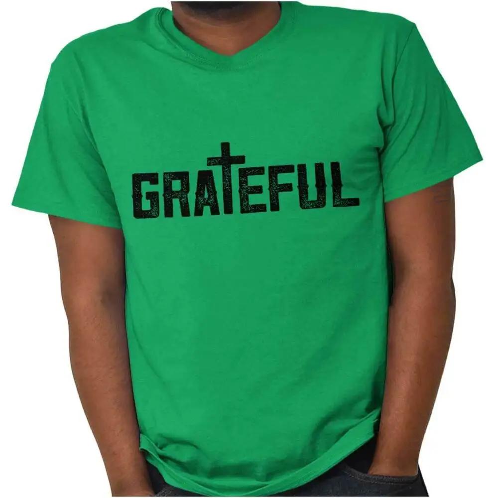 Grateful Christian Jesus Christ Religious TShirt 100 Cotton ONeck Summer Short Sleeve Casual Mens Tshirt Size S3XL