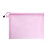 Large Capacity Transparent Mesh Pencil Case with Zipper - Portable Stationery Bag for Students, Customizable for Exam Tickets
