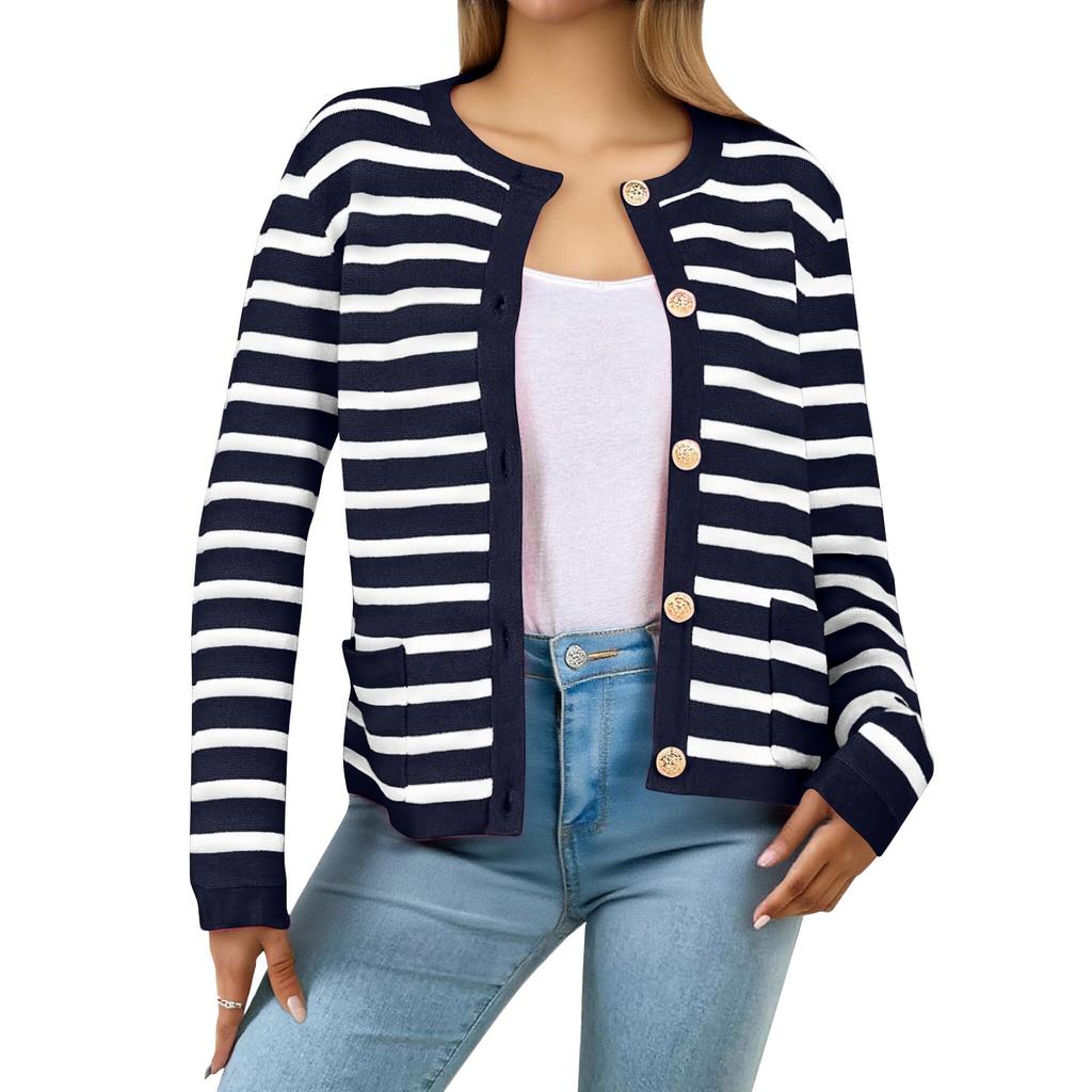 Women's Cardigan Sweater  Clothing Fashion Cropped Jacket Trendy Casual Long Sleeve Top
