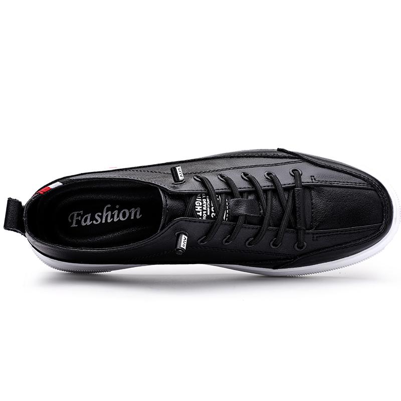 Men's Genuine Leather Shoes New Fashion Soft Casual Sneakers Men Comfortable Versatile Non-slip White Men's Shoes Fashion Flats