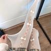 Lolita Cosplay Girls Bowknot Hollow Out Pantyhose Sexy Thin Ins Tide Lace Tights Anime Socks Black White Fishnet Silk Stockings