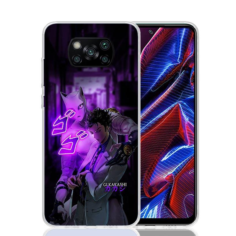 Anime JoJo Killer Queen Phone Case For Xiaomi Poco X7 X6 X5 Pro F7 Ultra Redmi 15C 15 13 13C 12 12C 10 10A 10C 9 9A 9C 9T Cover