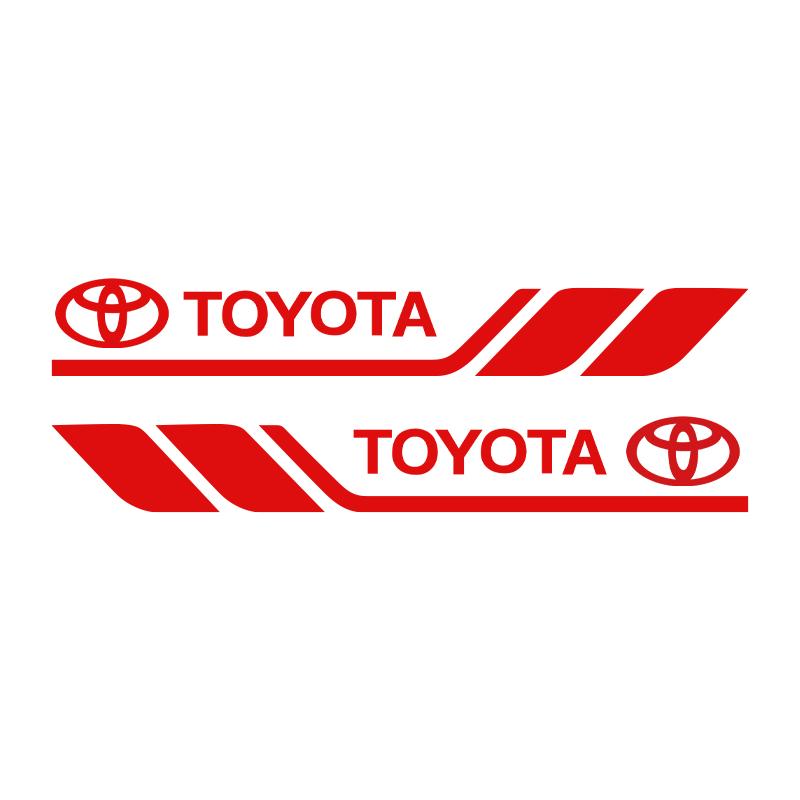 

Car exterior annual inspection stickers Car body decoration stickers car door decals For Toyota Corolla Rav4 Auris Camry красный