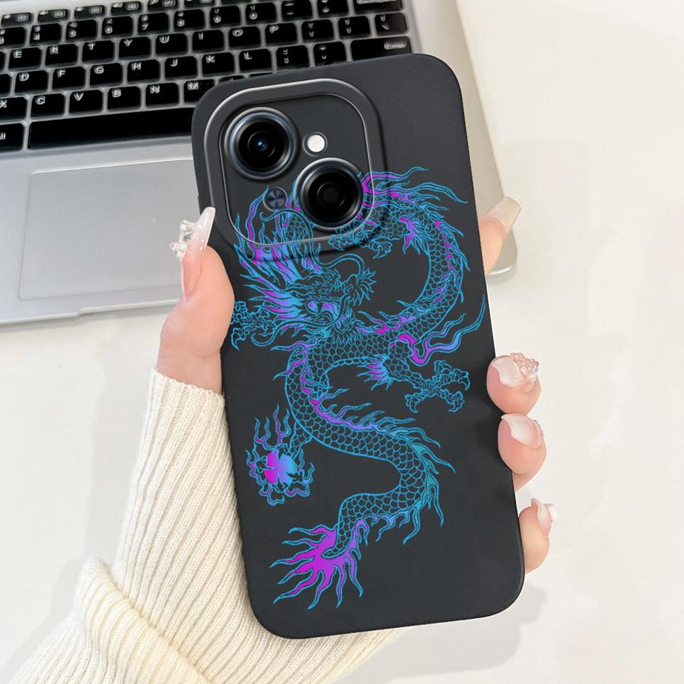 Cartoon Fashion Back Cover For Tecno Spark GO 2025 GO 1 Pop 9 Phone Case Silicone Soft TPU Dragon Astronaut Black Cat Funda Bag