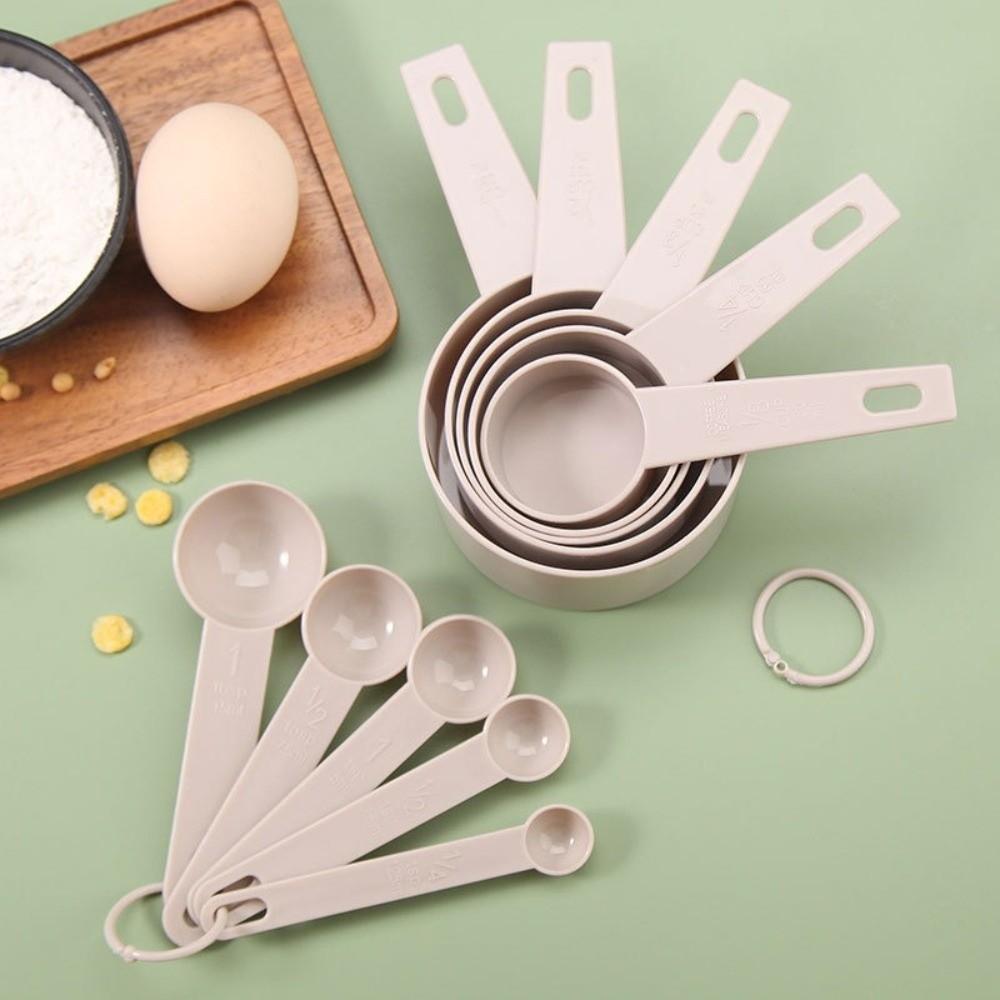 10pcs/set Stackable Kitchen Measuring Spoon Multipurpose Seasoning Spoon Cake Making